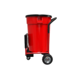 Contenedor De Plástico De 120 Litros Con Base Metalica Para Desechos [Carro-Movil-1]
