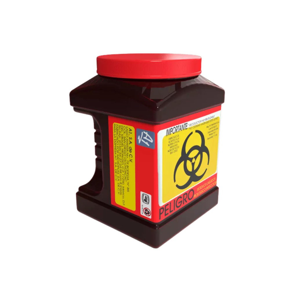 Contenedor Recolector Liquidos Rpbi Rojo De 1.7 Litros [Pl-1-R]